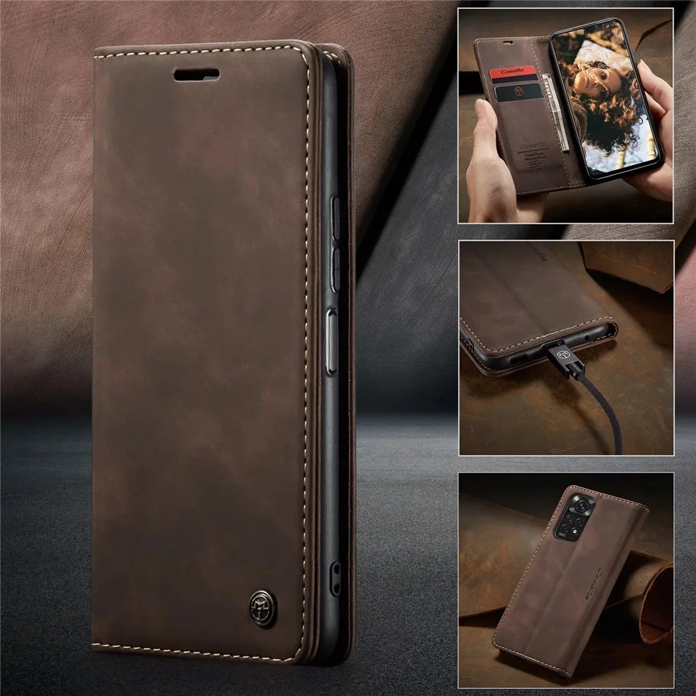 Matte Lederhülle für Xiaomi Mi 9T 10T 11T 12T Pro Lite 5G Redmi Note 8 9S 10 11 11S 12Pro Wallet Flip Cover Poco X5 F3 M3 Pro