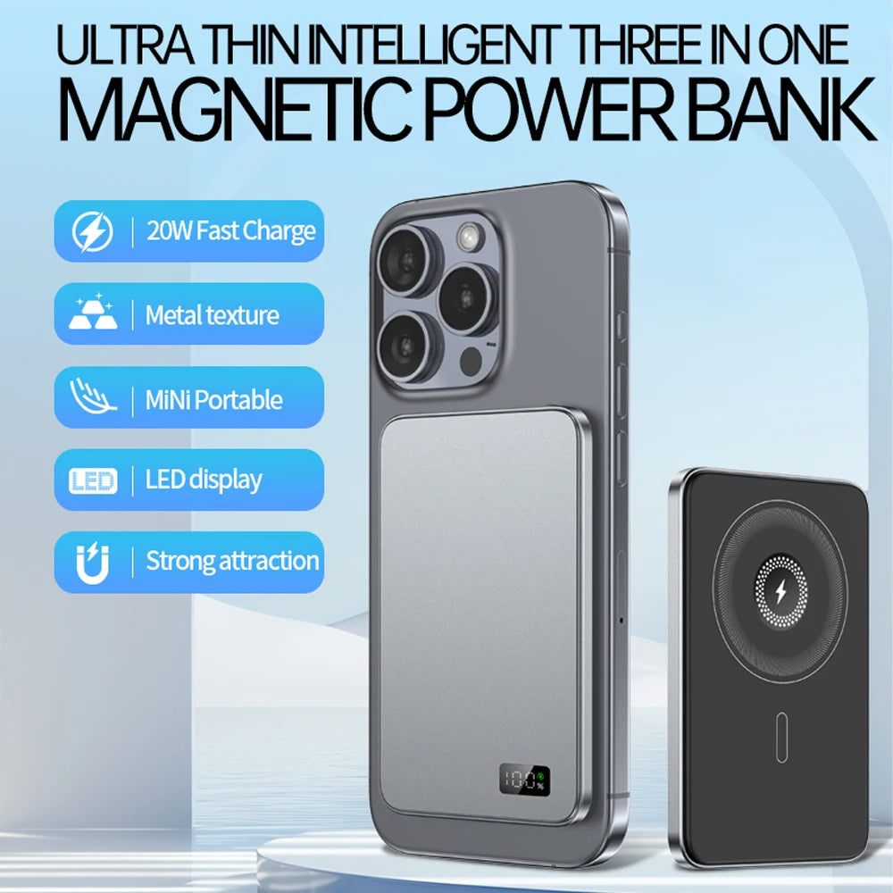 3-in-1 Magnetische MagSafe Powerbank