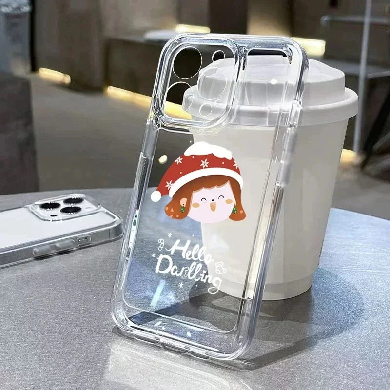 Weihnachts Schneemann Silikon Hülle für iPhone 17