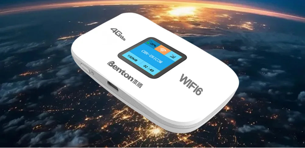 Portable 4G LTE WiFi6 router for travel
