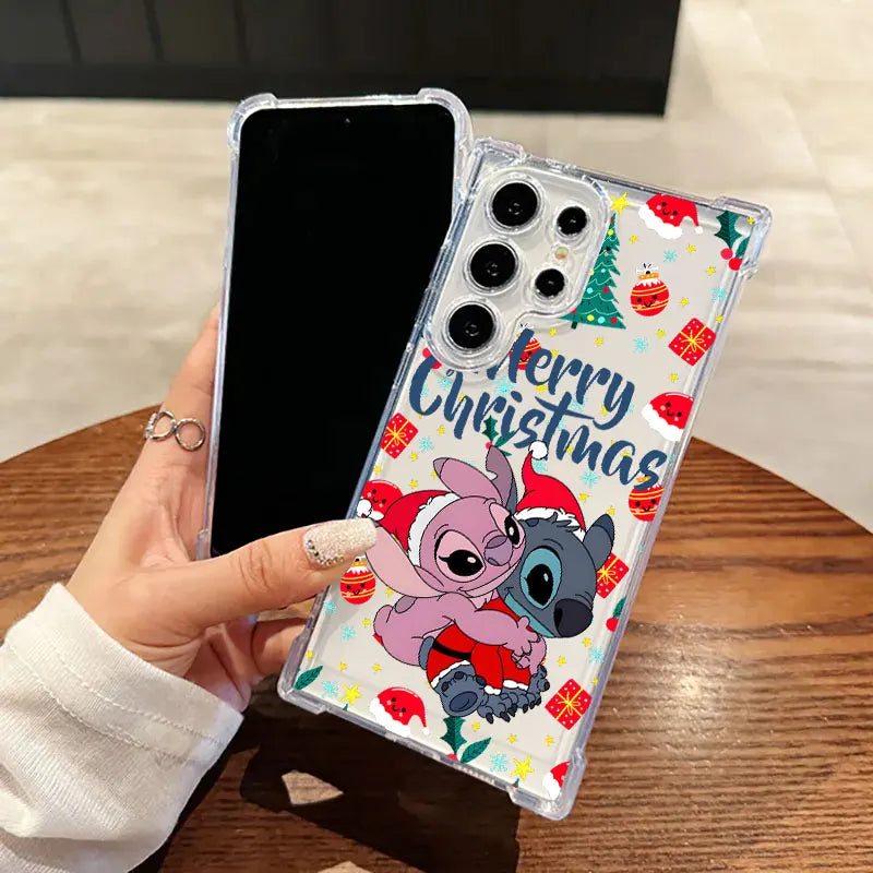 Weihnachts-Lilo & Stitch Hülle für Samsung S25