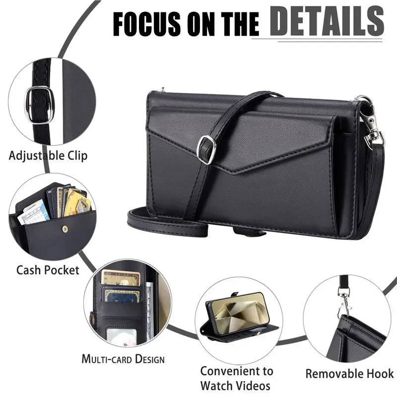 Crossbody Leder Handyhülle für Xiaomi