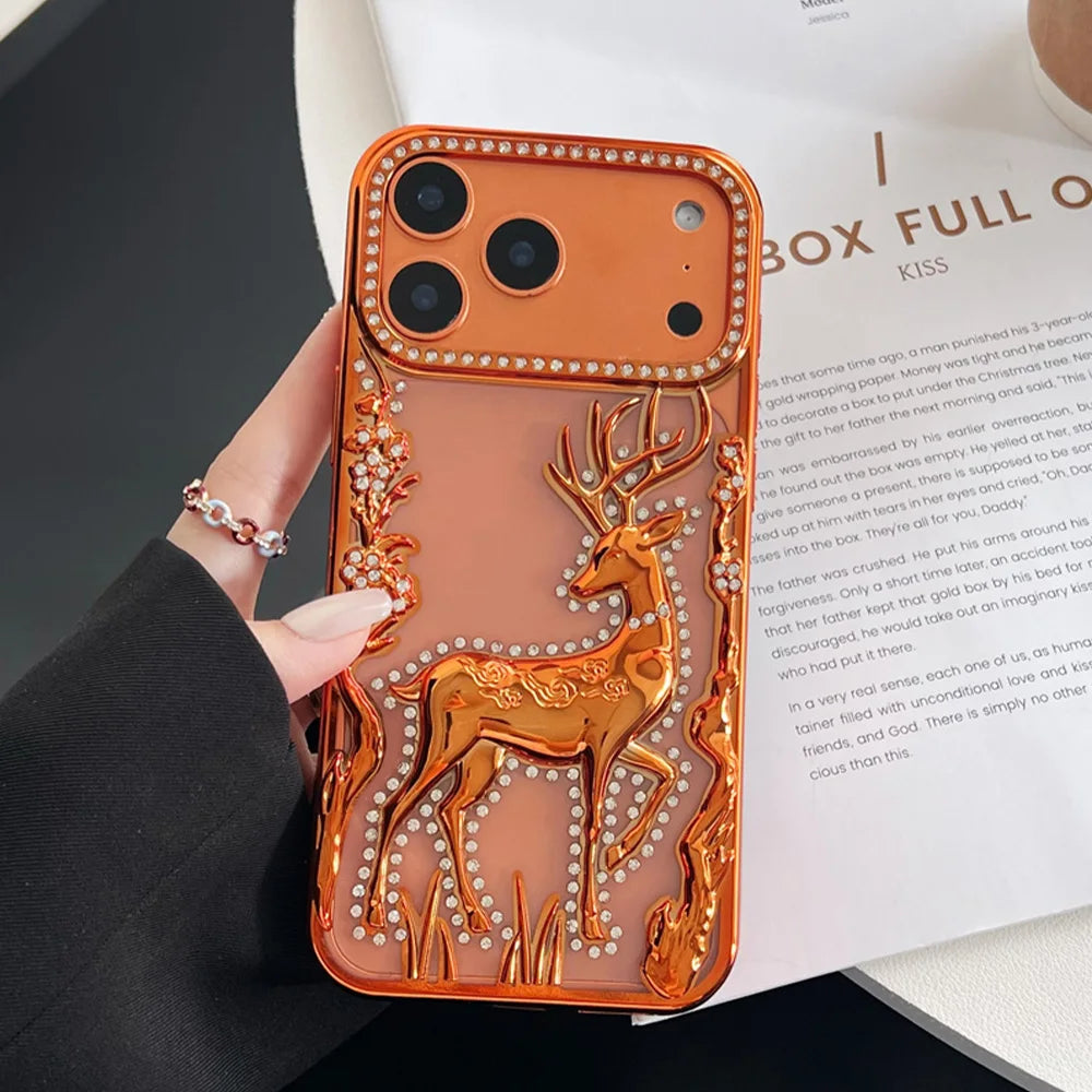 Glitzer Strass Blumen Handyhülle für iPhone 17