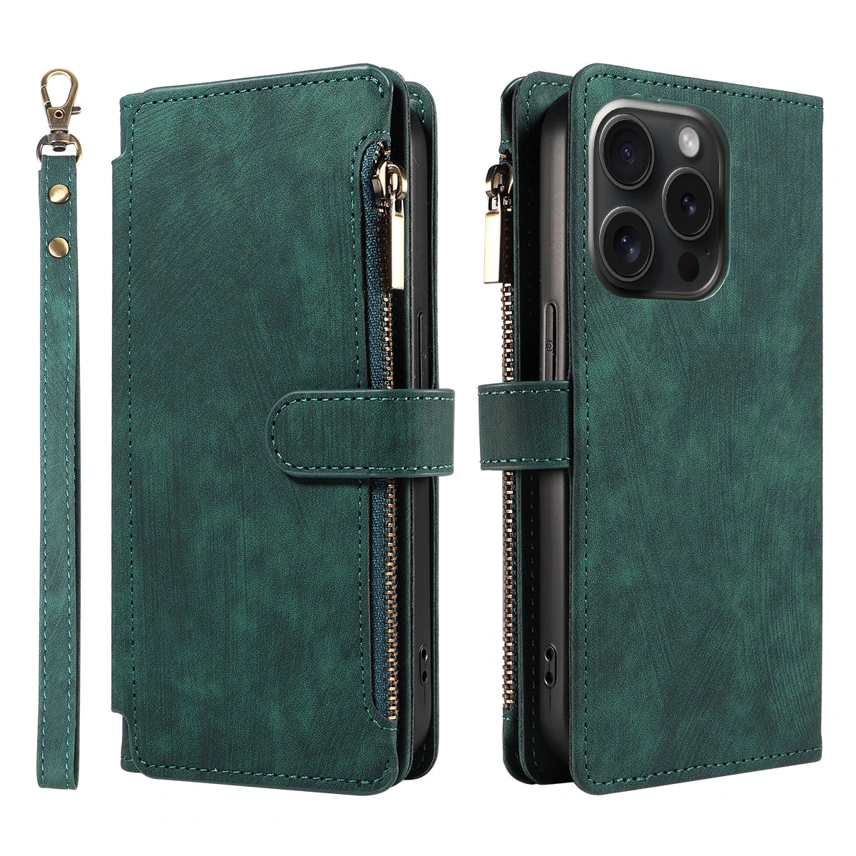 PU-Leder Reißverschluss Geldbörse für Xiaomi