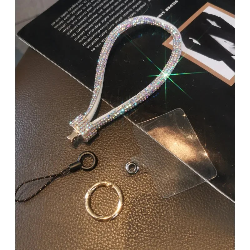 Luxuriöses Strass Handgelenk-Lanyard kurz