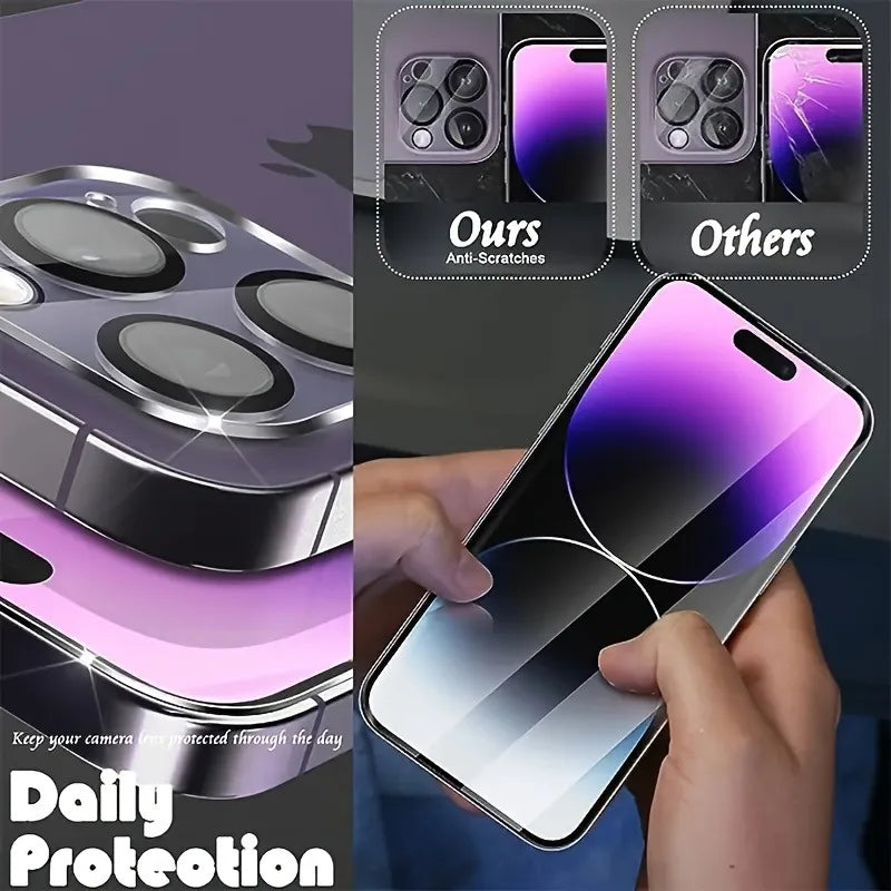 3-pack tempered glass & camera protector for iPhone 17