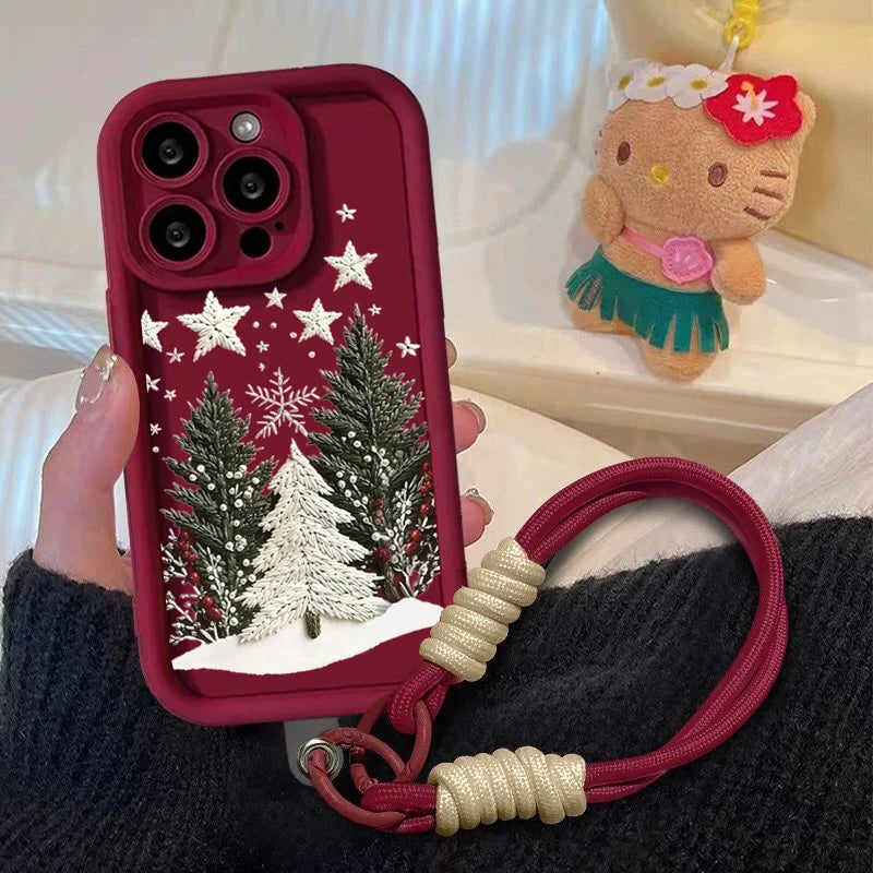 Weihnachtsbaum Handkette Hülle für Samsung S25