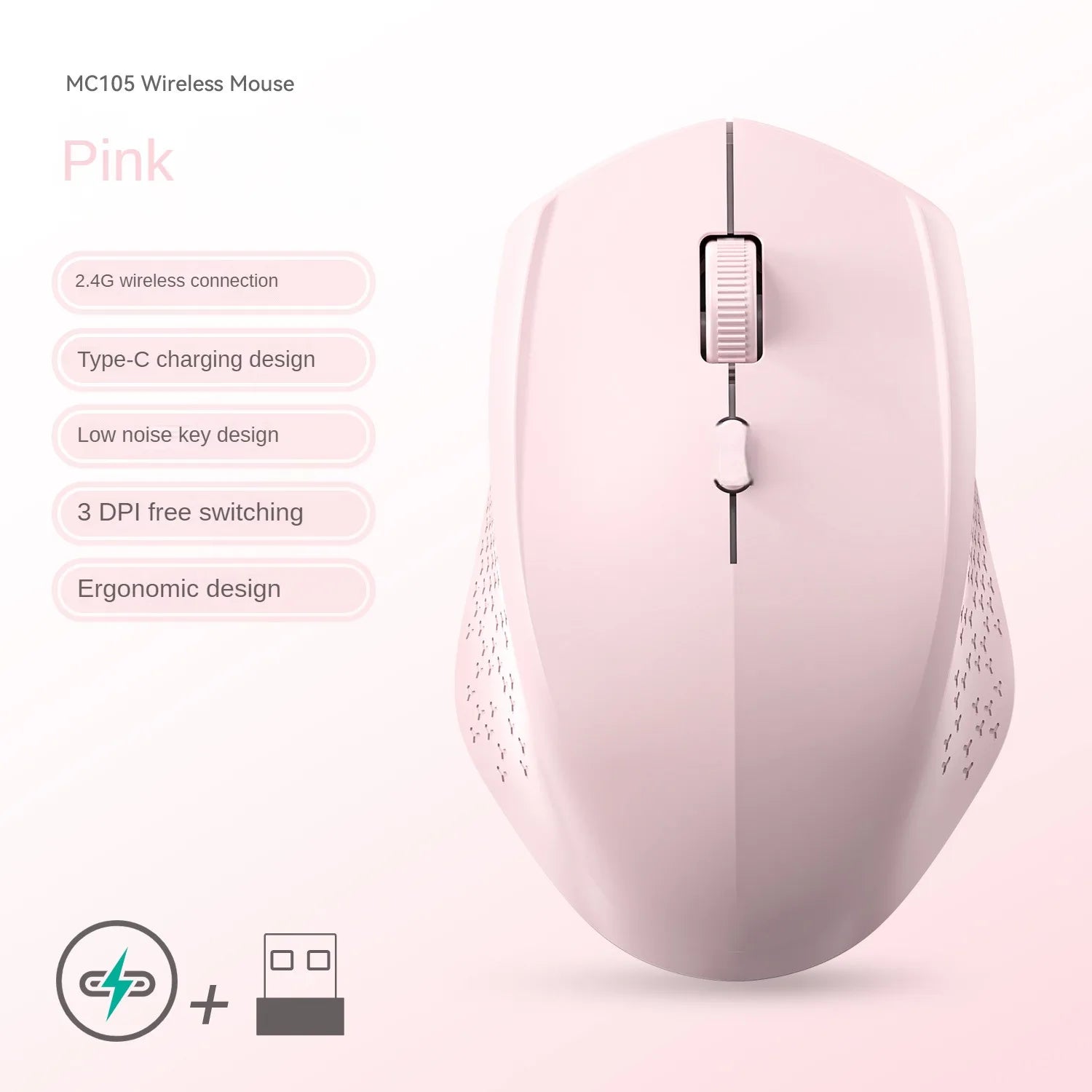 Kabellose Dual-Modus Maus leise 1600DPI US