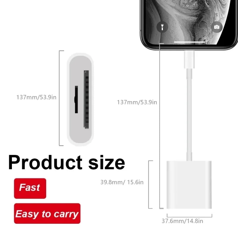 2-in-1 Lightning & Typ-C SD/TF Kartenleser Adapter