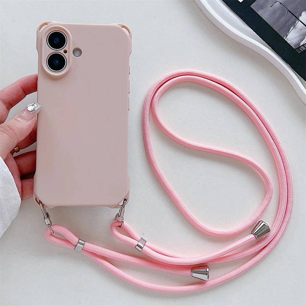 Umhängeband Silikonhülle für iPhone 17–11 Pro