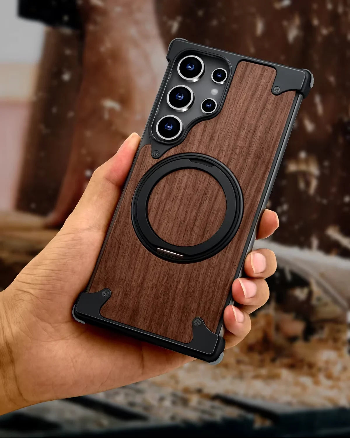 Solid wood phone case for Galaxy S25 S24 Ultra
