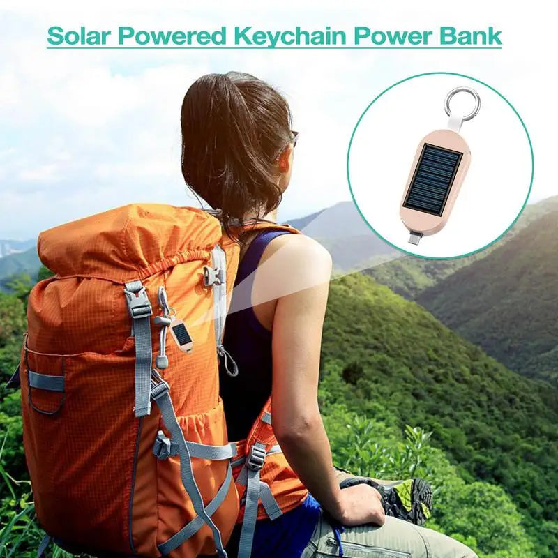 Mini Solar Keychain Powerbank mit Schnellladung