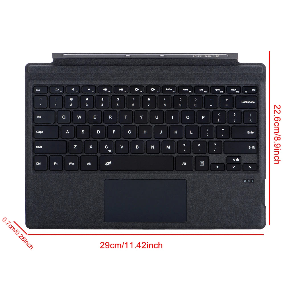 Bluetooth Tastatur mit Beleuchtung für Surface Pro 3–7+