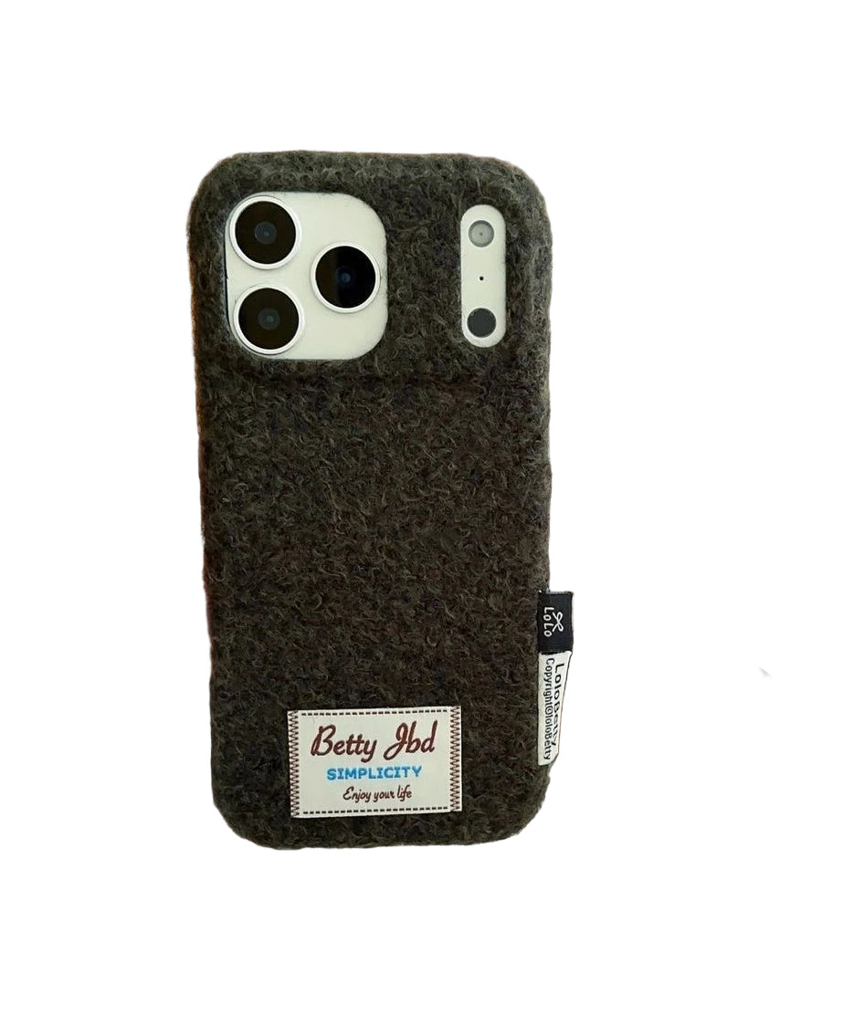 3D Herbst Winter Plüsch Hülle für iPhone 17 ProMax