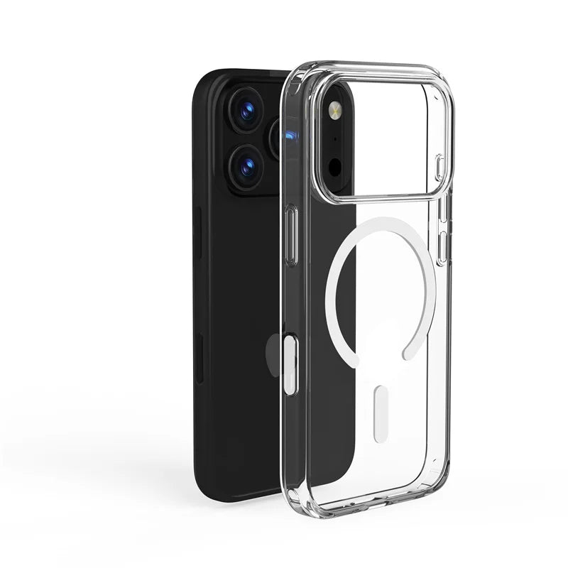 Transparent MagSafe case with camera protection for iPhone 17
