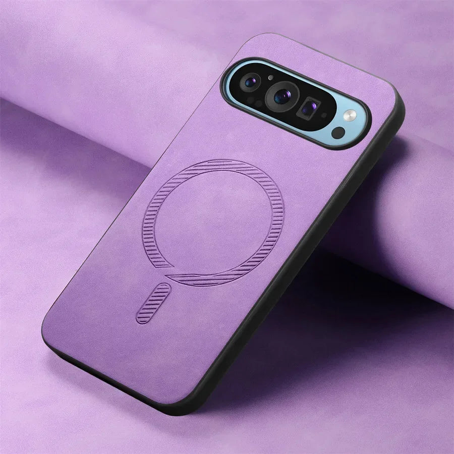 Luxus Leder Hülle Pixel 9 Pro Magsafe