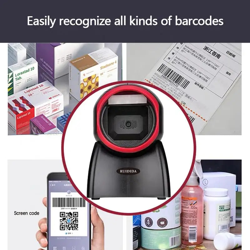Desktop 1D 2D Barcode Scanner mit QR Code Reader