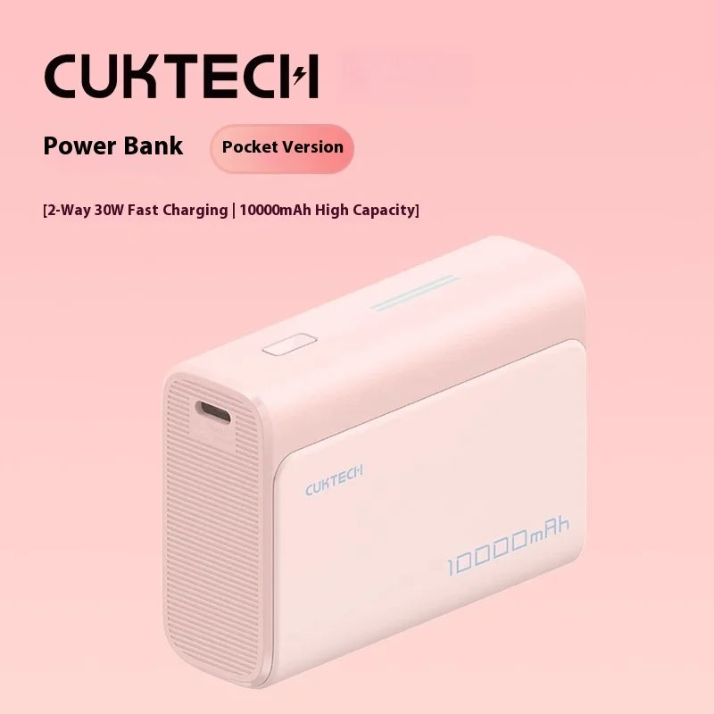 Kompakte Powerbank 10000mAh mit integriertem Kabel