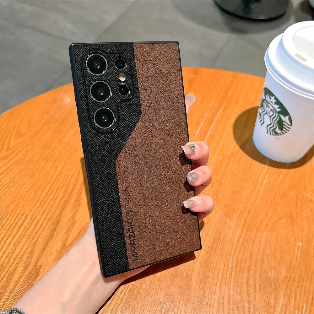 Luxus Doppel Farb PU Leder Hülle für Samsung Galaxy