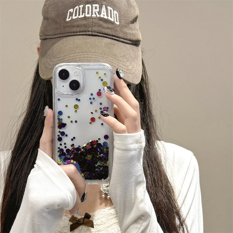 Glitzernde Flüssighülle für iPhone 17 Pro Max