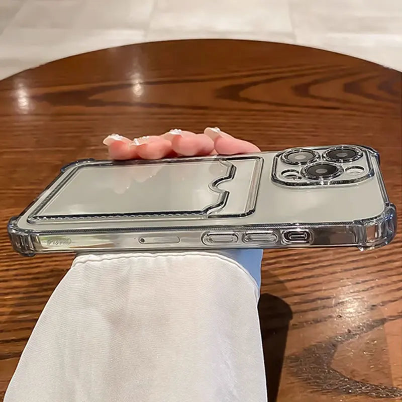 Transparente Kartenhüllen-Brieftasche iPhone