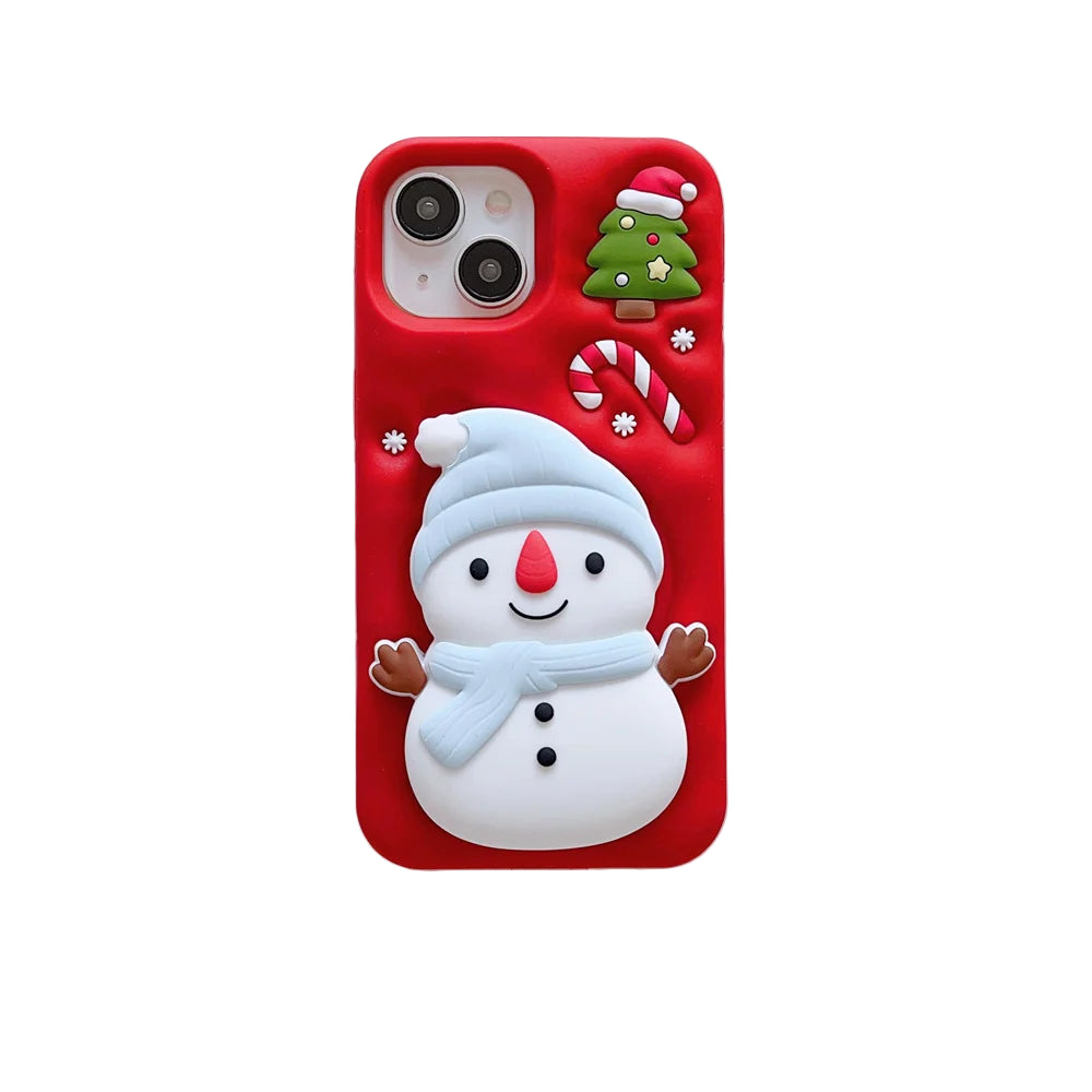 3D Christmas Snowman Case for iPhone Pro Max