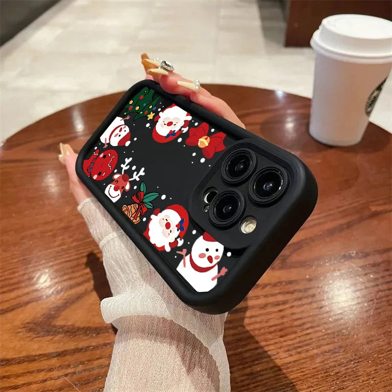 Cute Christmas case with Santa and Christmas tree for Pixel