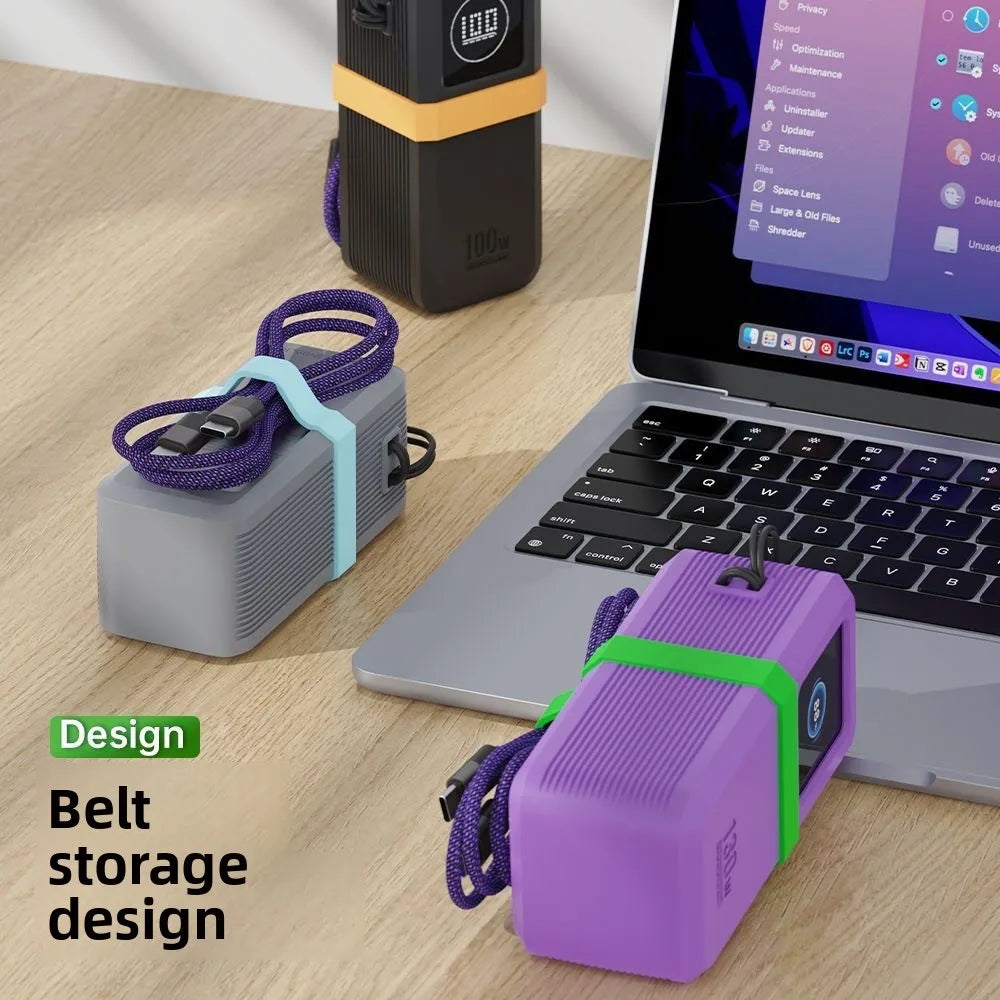 20000mAh Powerbank 130W Schnellladung mit Kabelfach