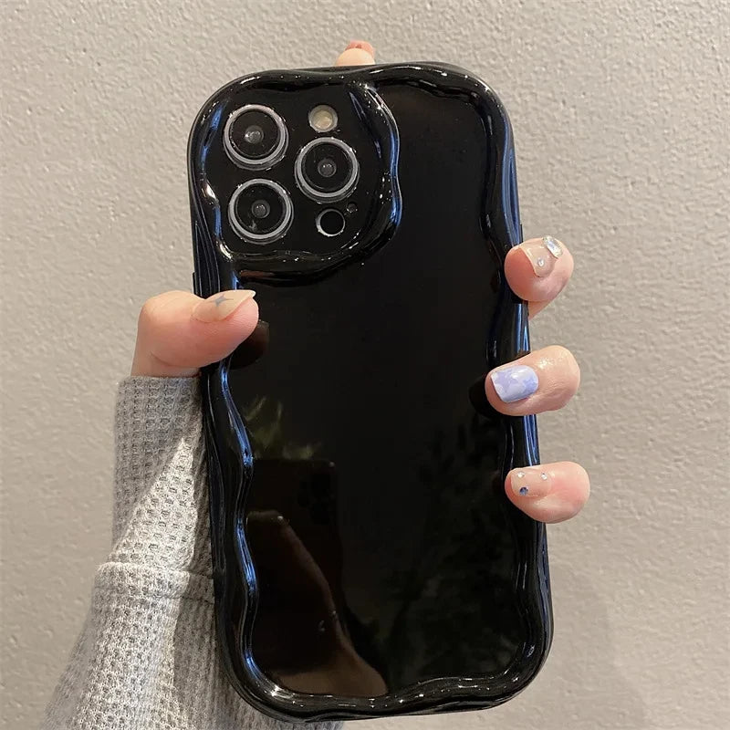 Wellenmuster Klar Hülle iPhone 11-16 Pro Max