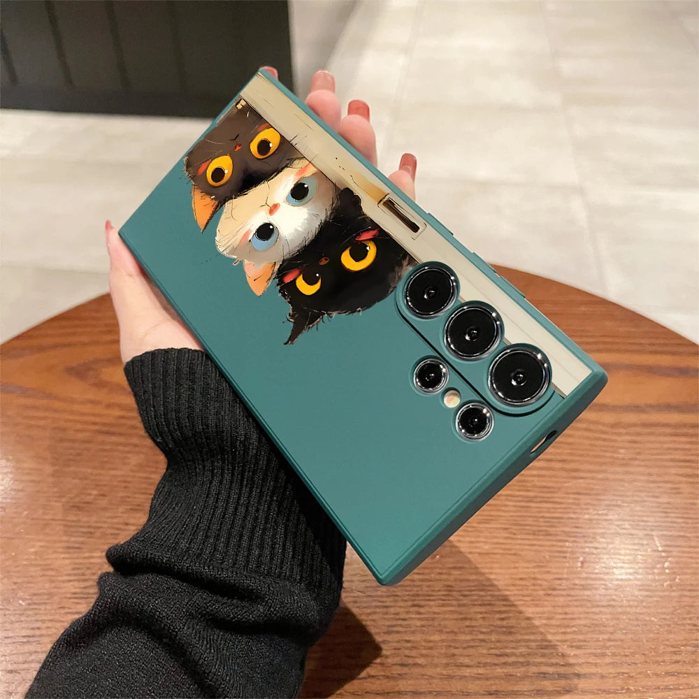 Süße Katzenhülle für Samsung Galaxy Modelle