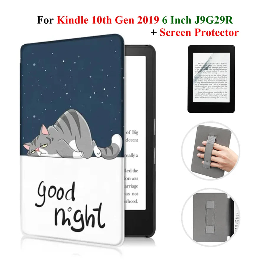 Hülle + Folie für Kindle 10. Gen 6 Zoll