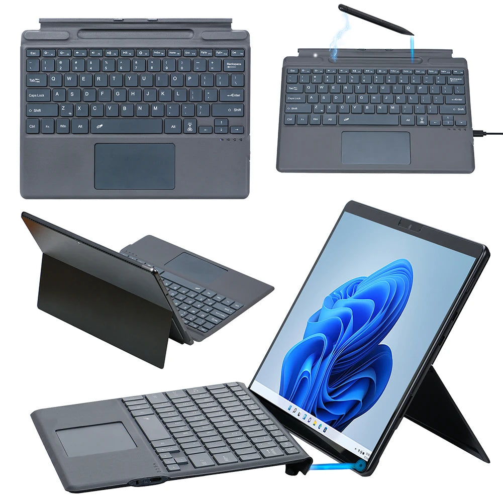 Magnetische Bluetooth-Tastatur für Surface Pro 8–11