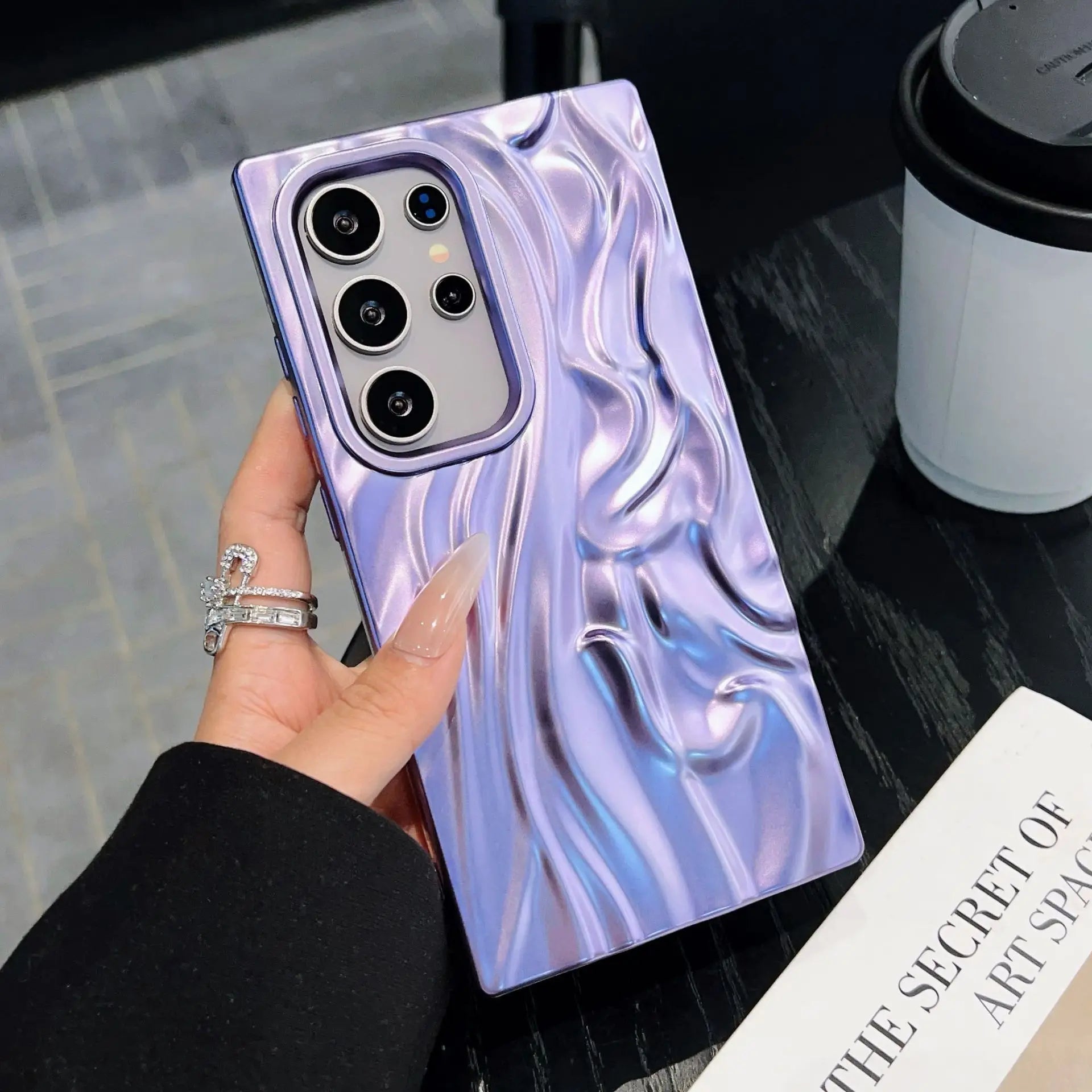 Glitzernde 3D-Wellen TPU Hülle für Samsung Galaxy