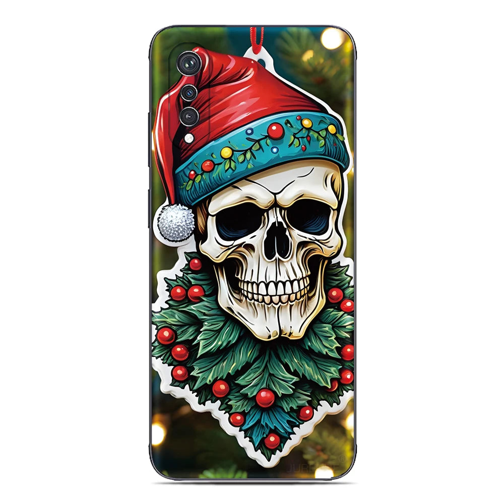 Weihnachts Skulls TPU Hülle für Google Pixel 10 10 Pro und 10 Pro XL weich flexibel stoßfest kratzfest mit Cartoon Blumen Anime Design
