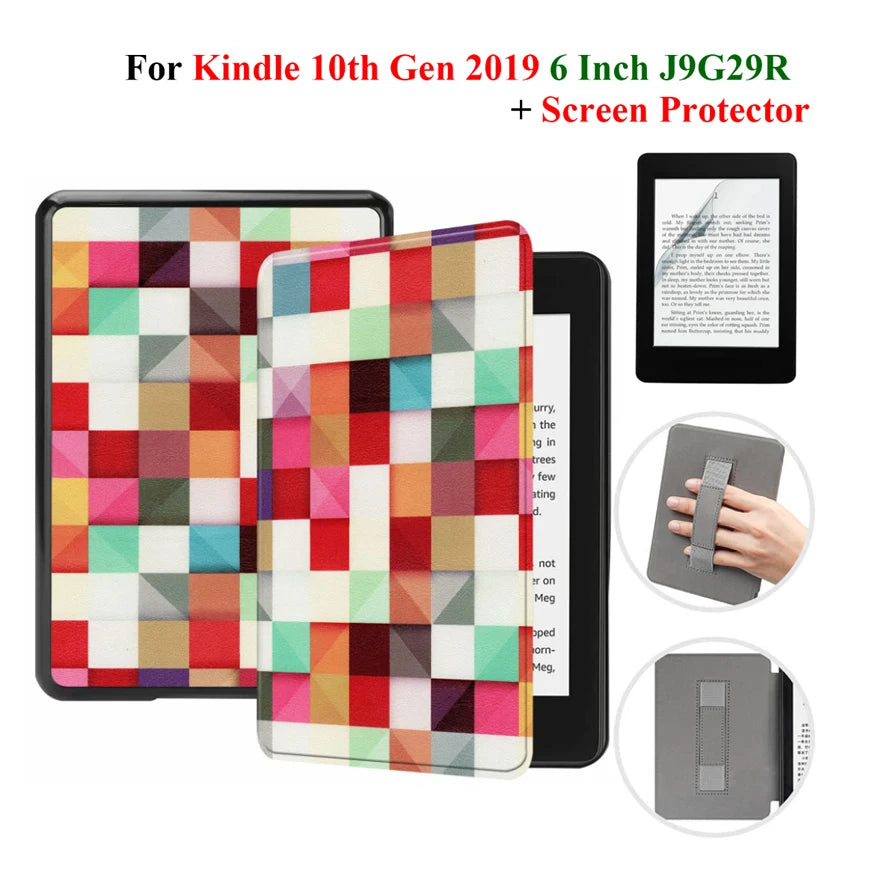 Hülle + Folie für Kindle 10. Gen 6 Zoll