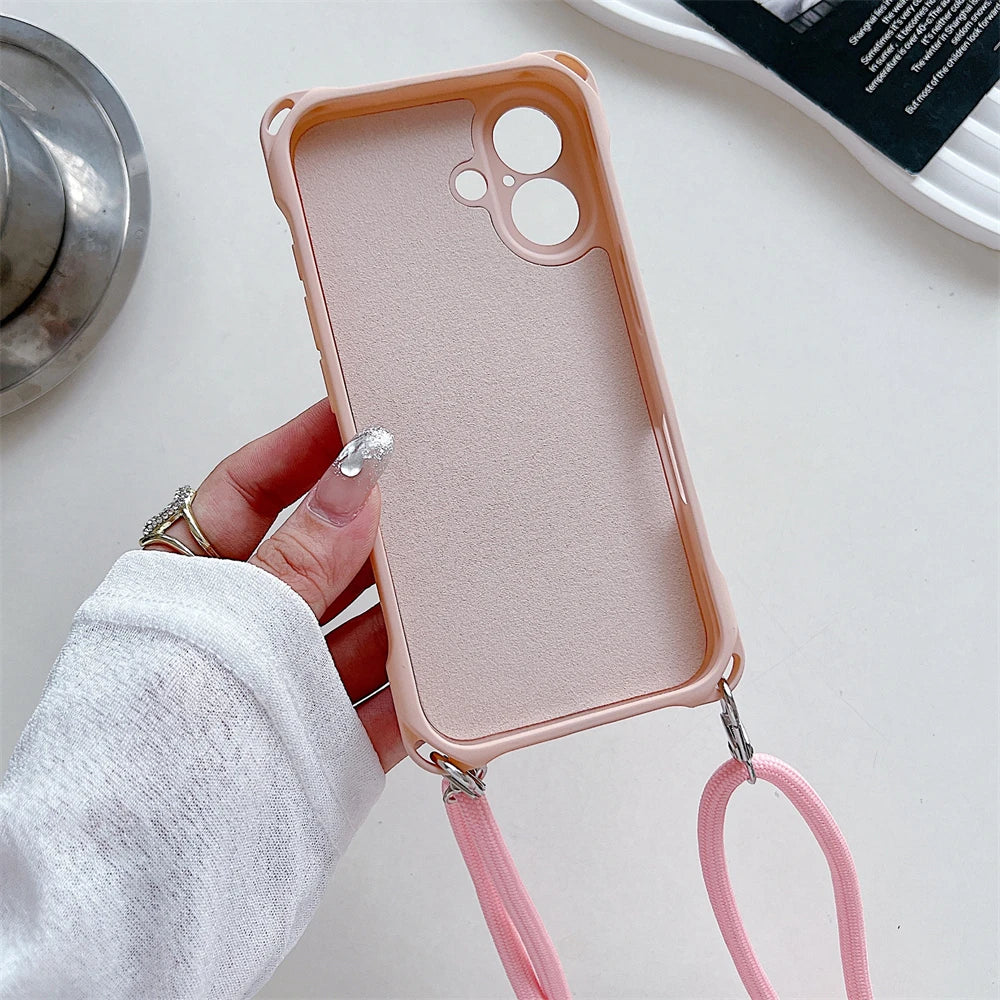 Umhängeband Silikonhülle für iPhone 17–11 Pro