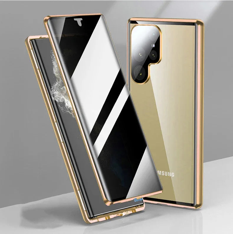 Magnetische 360° Glas Hülle für Samsung Galaxy