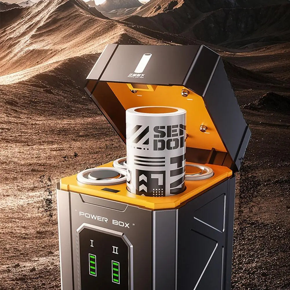 25000mAh Mini Powerbank mit Wechselakku & Ladegerät