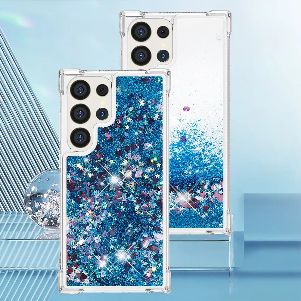 Glitzer Flüssig Hülle für Galaxy S21 bis S25