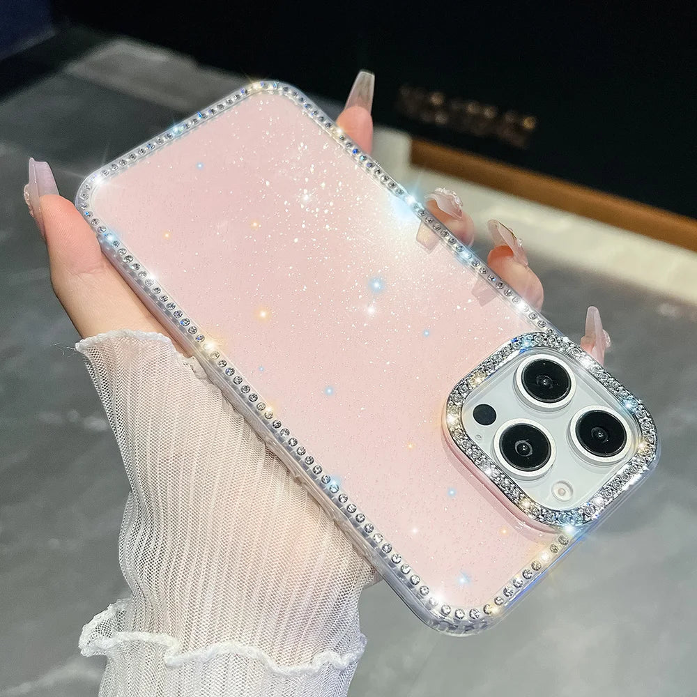 Bling Glitter Clear Hülle für iPhone 17 Pro Max – Silikon Case