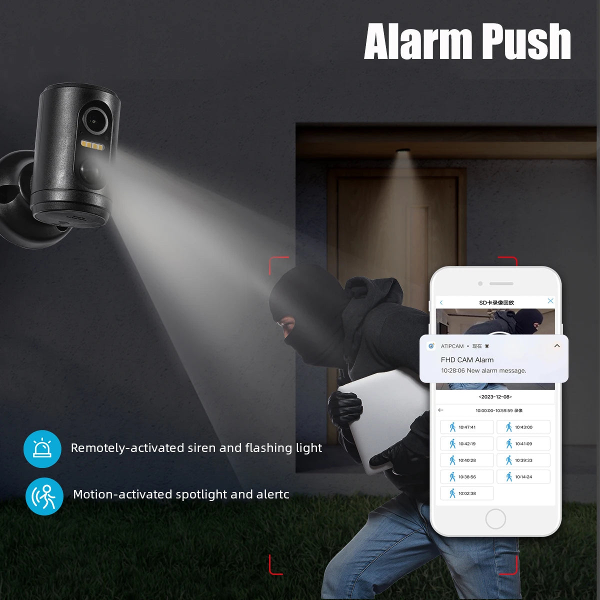 Mini WLAN Kamera Akku PIR Bewegungserkennung HD