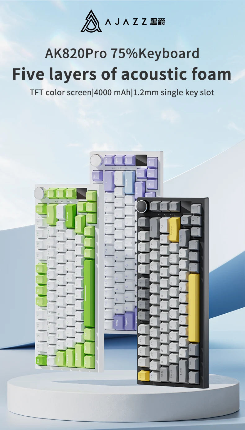 AJAZZ AK820 Pro 75 % mechanische Tastatur