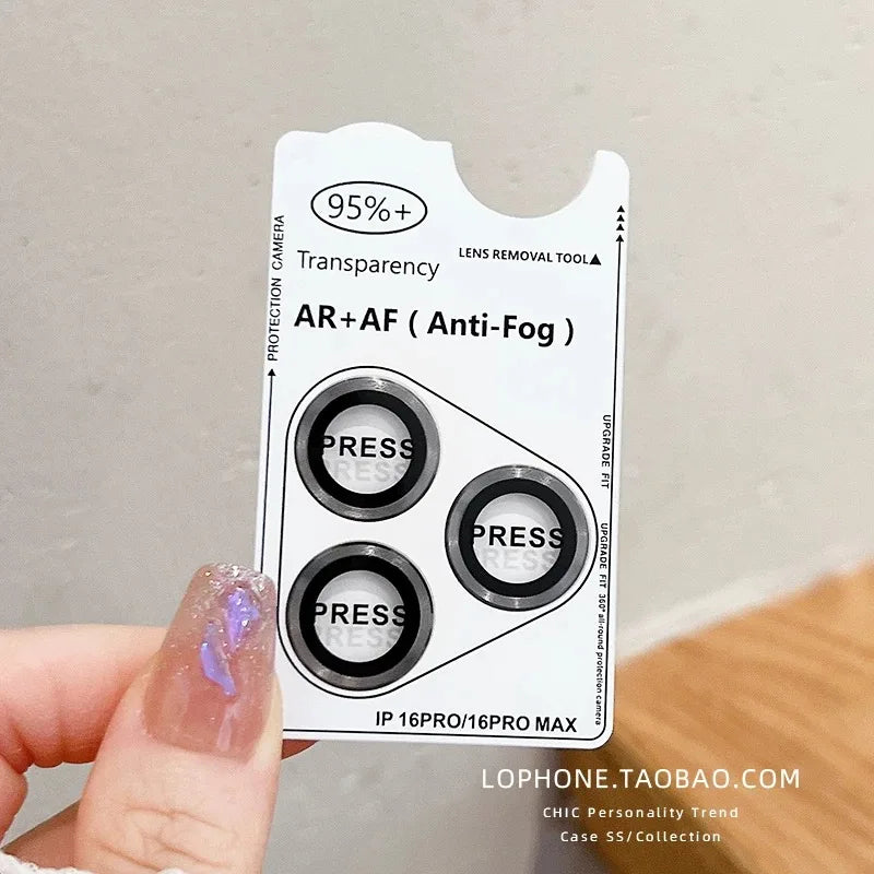 Blaues Metall Kameraobjektiv Schutz für iPhone 17