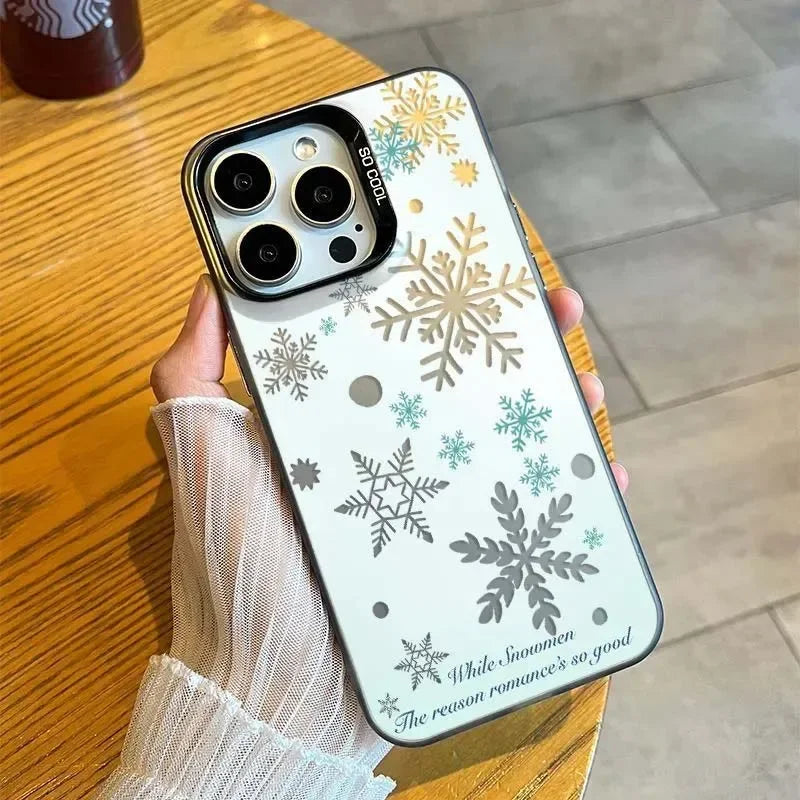 Handyhülle für Samsung S25 Weihnachtsbaum Schneeflocke