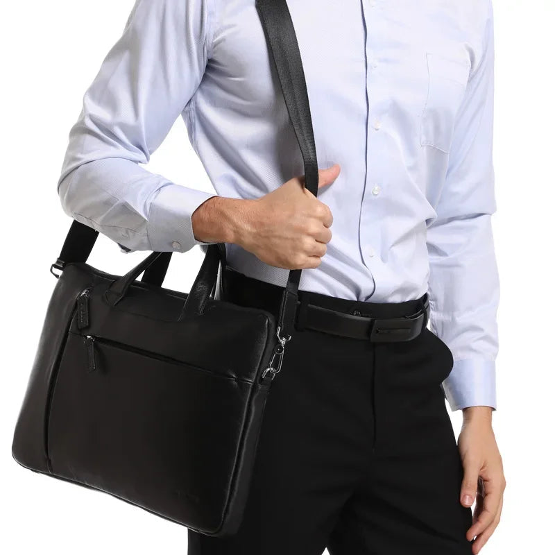 Leder-Aktentasche MacBook Pro 13–15 Zoll