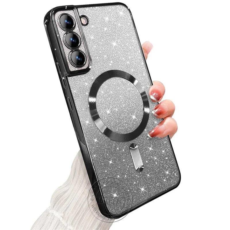 Glitzernde MagSafe Hülle für Samsung Galaxy