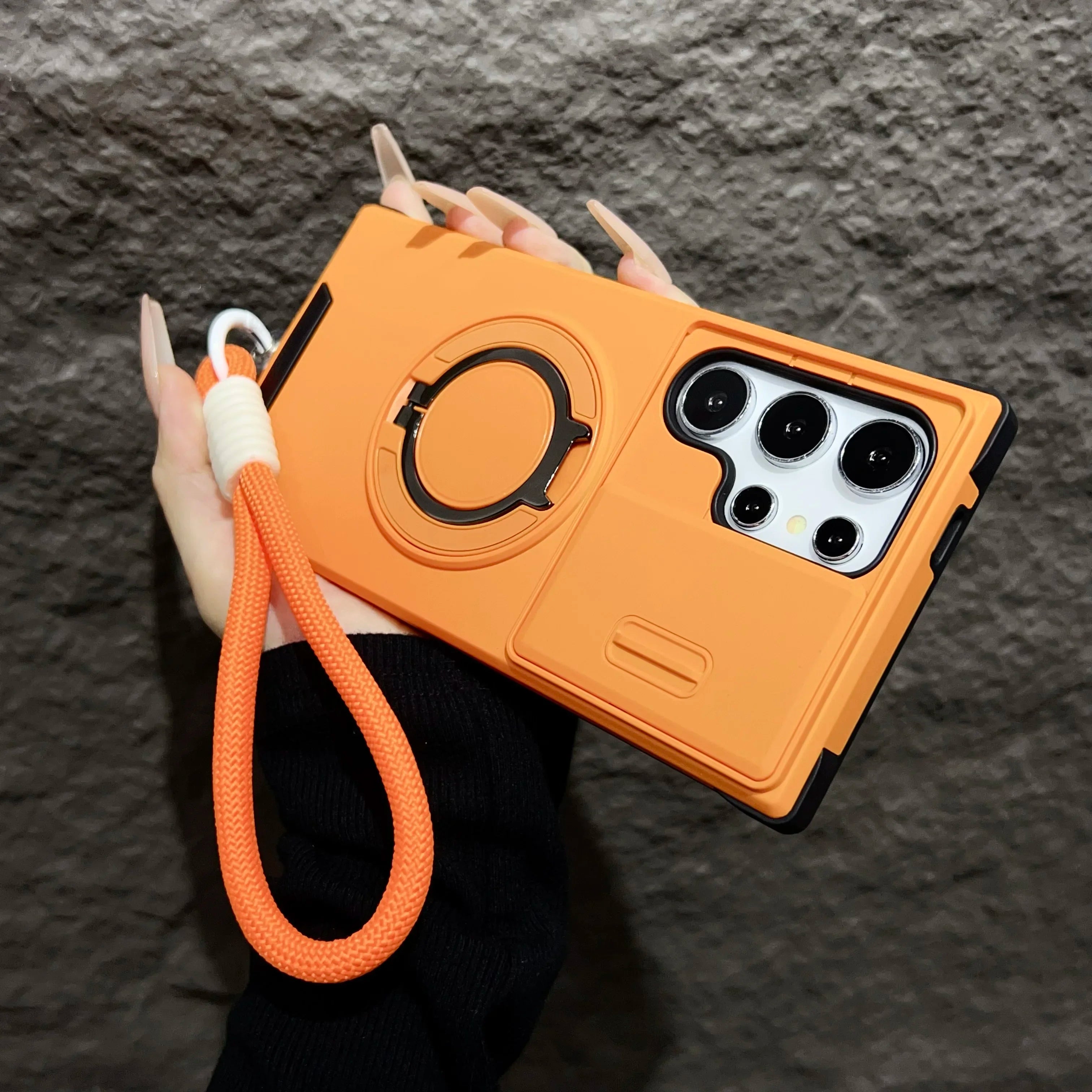 Magnetische Rüstungshülle mit Ständer für Galaxy S25