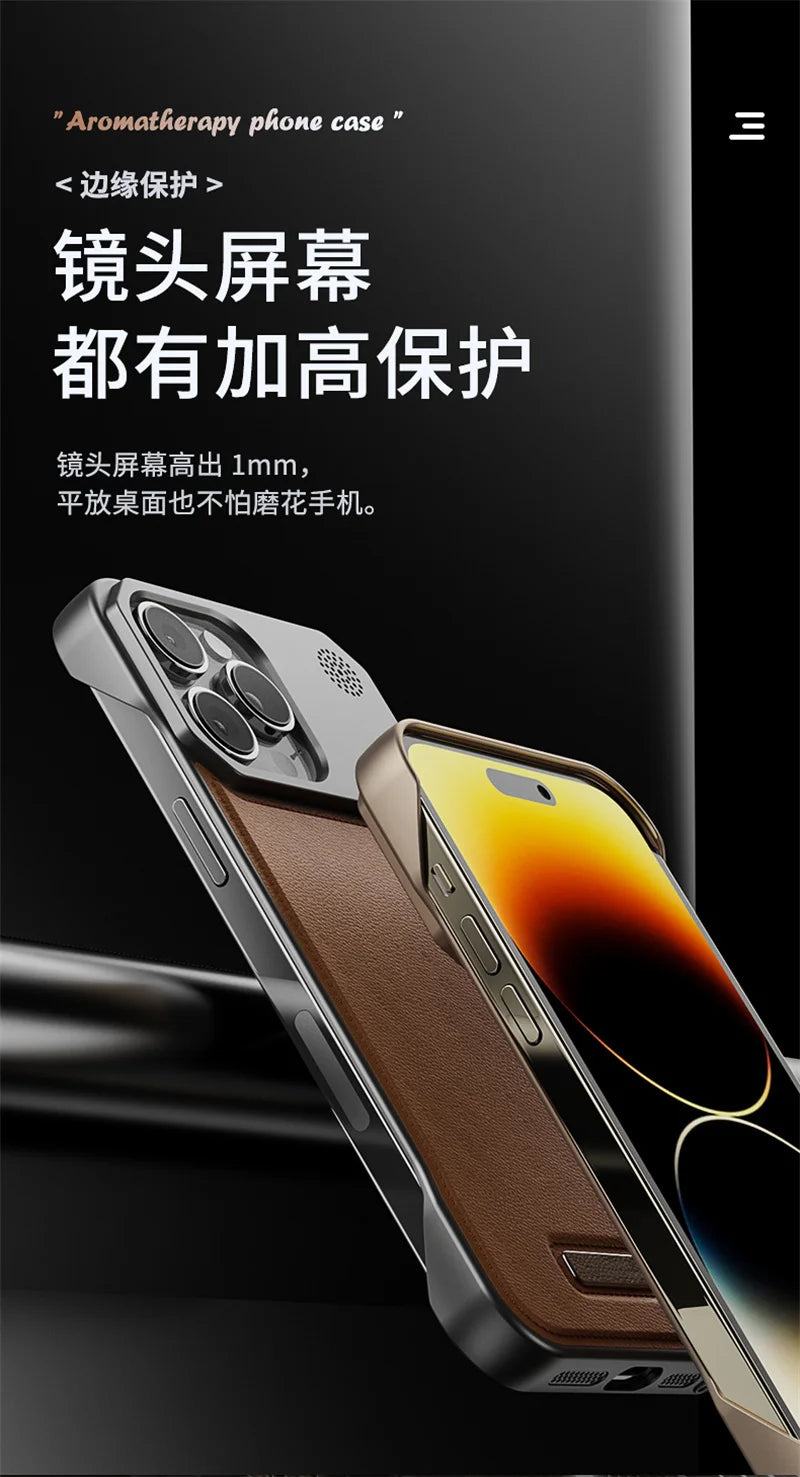 Luxuriöse magnetische Lederhülle für iPhone 17 Pro Max