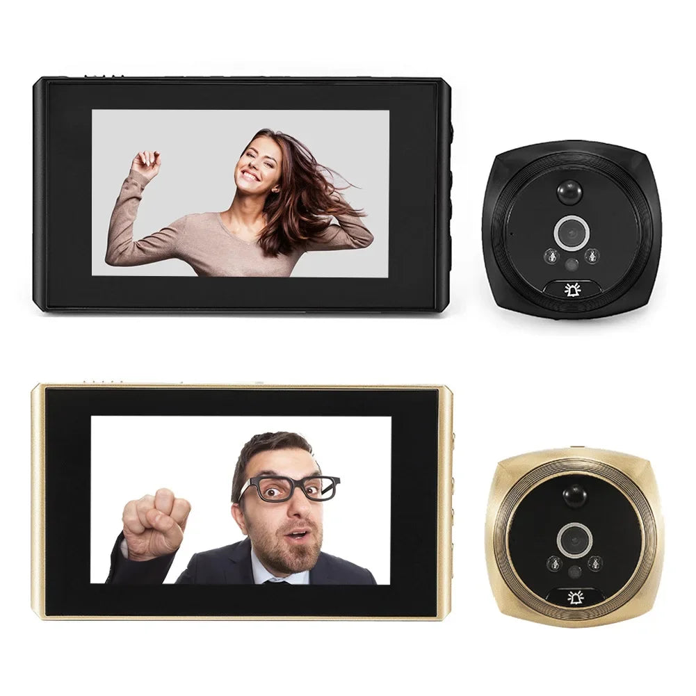 Digital video door viewer with 4.3" monitor & sensor