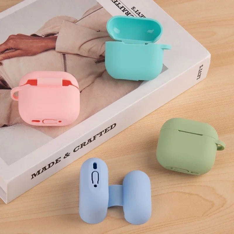 Silikon Schutzhülle mit Schnalle für AirPods Serie
